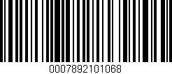 Código de barras (EAN, GTIN, SKU, ISBN): '0007892101068'