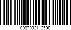 Código de barras (EAN, GTIN, SKU, ISBN): '0007892112590'