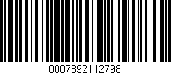 Código de barras (EAN, GTIN, SKU, ISBN): '0007892112798'