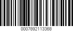 Código de barras (EAN, GTIN, SKU, ISBN): '0007892113368'