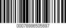 Código de barras (EAN, GTIN, SKU, ISBN): '00078986505697'