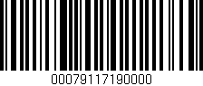Código de barras (EAN, GTIN, SKU, ISBN): '00079117190000'