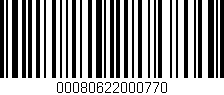 Código de barras (EAN, GTIN, SKU, ISBN): '00080622000770'