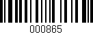 Código de barras (EAN, GTIN, SKU, ISBN): '000865'
