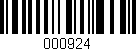 Código de barras (EAN, GTIN, SKU, ISBN): '000924'