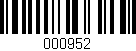 Código de barras (EAN, GTIN, SKU, ISBN): '000952'