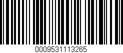 Código de barras (EAN, GTIN, SKU, ISBN): '0009531113265'