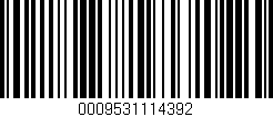 Código de barras (EAN, GTIN, SKU, ISBN): '0009531114392'