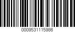 Código de barras (EAN, GTIN, SKU, ISBN): '0009531115986'
