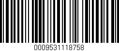 Código de barras (EAN, GTIN, SKU, ISBN): '0009531118758'