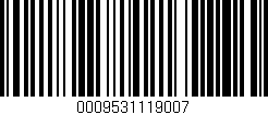 Código de barras (EAN, GTIN, SKU, ISBN): '0009531119007'