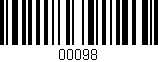 Código de barras (EAN, GTIN, SKU, ISBN): '00098'