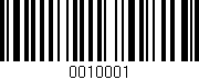 Código de barras (EAN, GTIN, SKU, ISBN): '0010001'