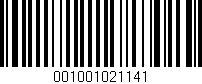 Código de barras (EAN, GTIN, SKU, ISBN): '001001021141'