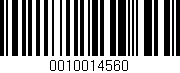 Código de barras (EAN, GTIN, SKU, ISBN): '0010014560'