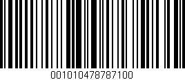 Código de barras (EAN, GTIN, SKU, ISBN): '001010478787100'