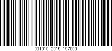 Código de barras (EAN, GTIN, SKU, ISBN): '001010/2019/197803'