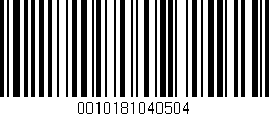 Código de barras (EAN, GTIN, SKU, ISBN): '0010181040504'