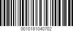 Código de barras (EAN, GTIN, SKU, ISBN): '0010181040702'