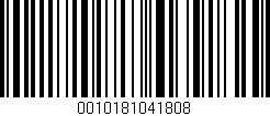 Código de barras (EAN, GTIN, SKU, ISBN): '0010181041808'