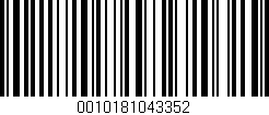 Código de barras (EAN, GTIN, SKU, ISBN): '0010181043352'