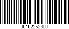 Código de barras (EAN, GTIN, SKU, ISBN): '00102252800'