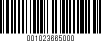 Código de barras (EAN, GTIN, SKU, ISBN): '001023665000'