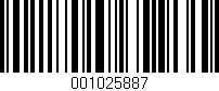 Código de barras (EAN, GTIN, SKU, ISBN): '001025887'