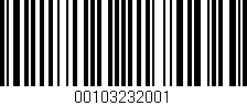Código de barras (EAN, GTIN, SKU, ISBN): '00103232001'