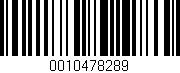 Código de barras (EAN, GTIN, SKU, ISBN): '0010478289'