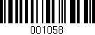 Código de barras (EAN, GTIN, SKU, ISBN): '001058'