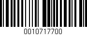 Código de barras (EAN, GTIN, SKU, ISBN): '0010717700'