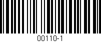 Código de barras (EAN, GTIN, SKU, ISBN): '00110-1'