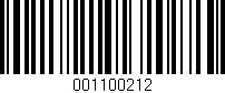 Código de barras (EAN, GTIN, SKU, ISBN): '001100212'