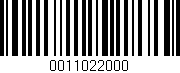 Código de barras (EAN, GTIN, SKU, ISBN): '0011022000'