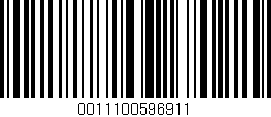 Código de barras (EAN, GTIN, SKU, ISBN): '0011100596911'