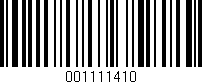 Código de barras (EAN, GTIN, SKU, ISBN): '001111410'