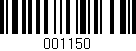 Código de barras (EAN, GTIN, SKU, ISBN): '001150'