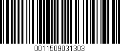 Código de barras (EAN, GTIN, SKU, ISBN): '0011509031303'