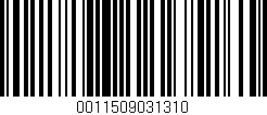 Código de barras (EAN, GTIN, SKU, ISBN): '0011509031310'