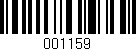 Código de barras (EAN, GTIN, SKU, ISBN): '001159'