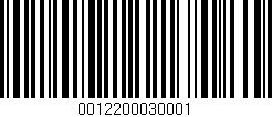 Código de barras (EAN, GTIN, SKU, ISBN): '0012200030001'