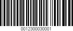 Código de barras (EAN, GTIN, SKU, ISBN): '0012300030001'