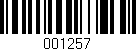 Código de barras (EAN, GTIN, SKU, ISBN): '001257'