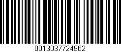 Código de barras (EAN, GTIN, SKU, ISBN): '0013037724962'