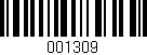 Código de barras (EAN, GTIN, SKU, ISBN): '001309'