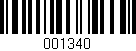 Código de barras (EAN, GTIN, SKU, ISBN): '001340'