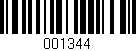 Código de barras (EAN, GTIN, SKU, ISBN): '001344'