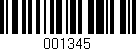 Código de barras (EAN, GTIN, SKU, ISBN): '001345'