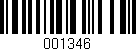 Código de barras (EAN, GTIN, SKU, ISBN): '001346'